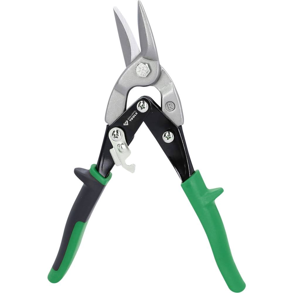 Brilliant Tools Hendel-blikdoorvoerschaar, rechtssnijdend BT067201