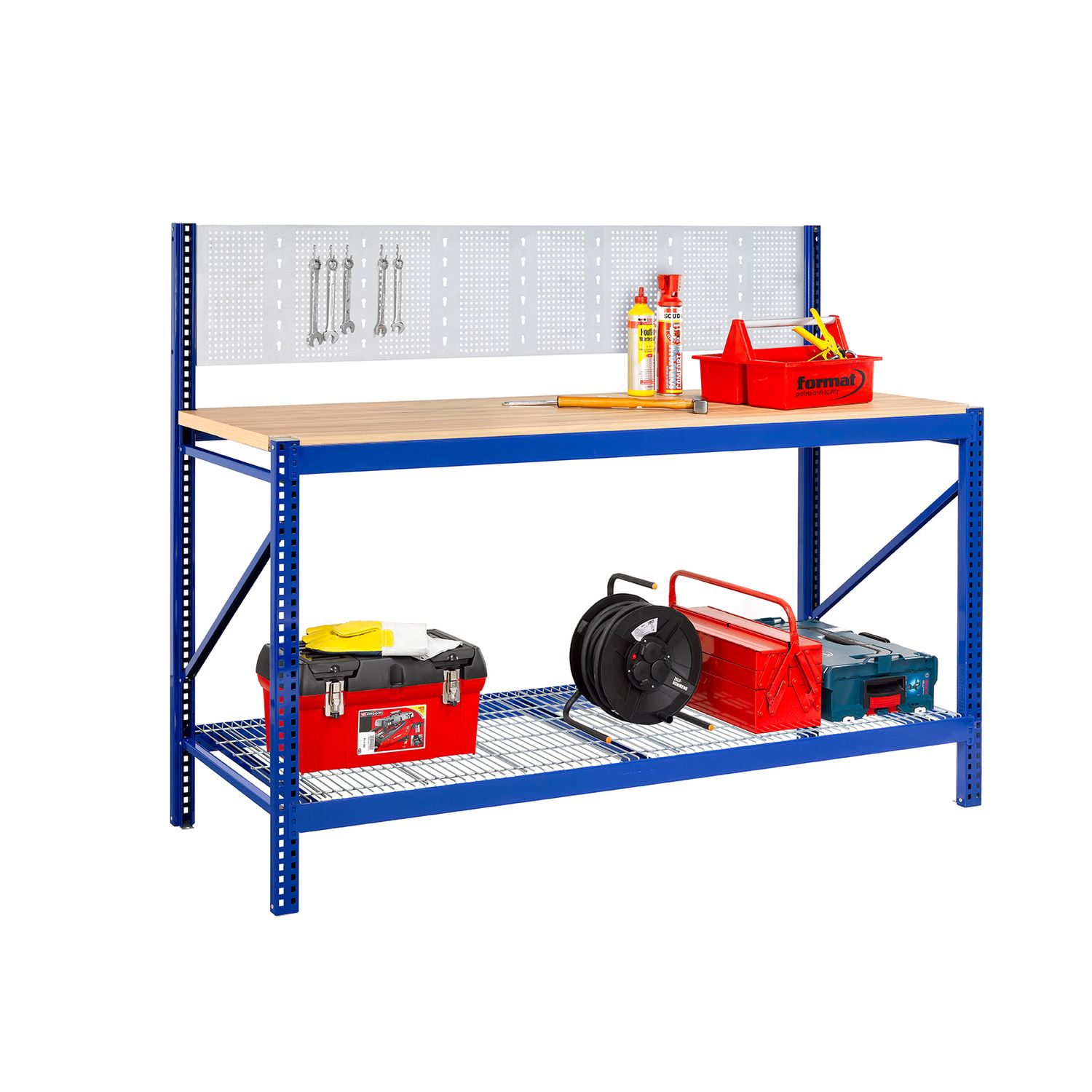 Avasco Stevige Werkbank Industrial Work 145x150x60cm Met Toolboard