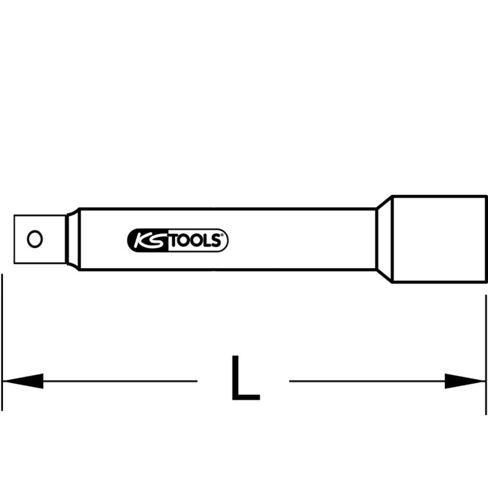 KS Tools 918.1816 9181816 Dopsleutelverlenging Aandrijving 1/2 (12.5 mm) 180 mm 1 stuk(s)
