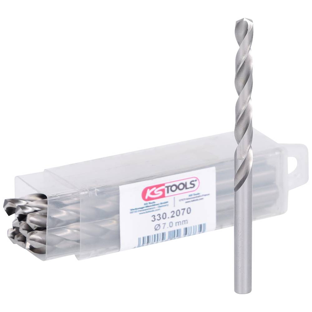 KS Tools 3302070 HSS-G Metaal-spiraalboorset 7 mm 10 stuk(s)