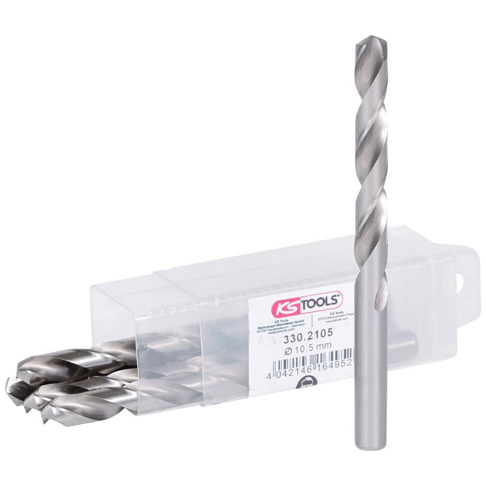KS Tools 3302105 HSS-G Metaal-spiraalboorset 10.5 mm 5 stuk(s)