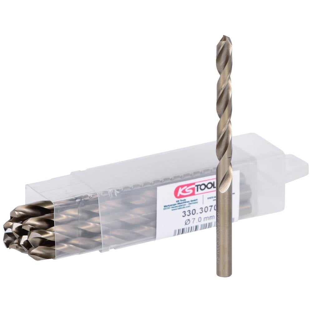 KS Tools 3303070 HSS-G-Co 5 Metaal-spiraalboorset 7 mm 10 stuk(s)