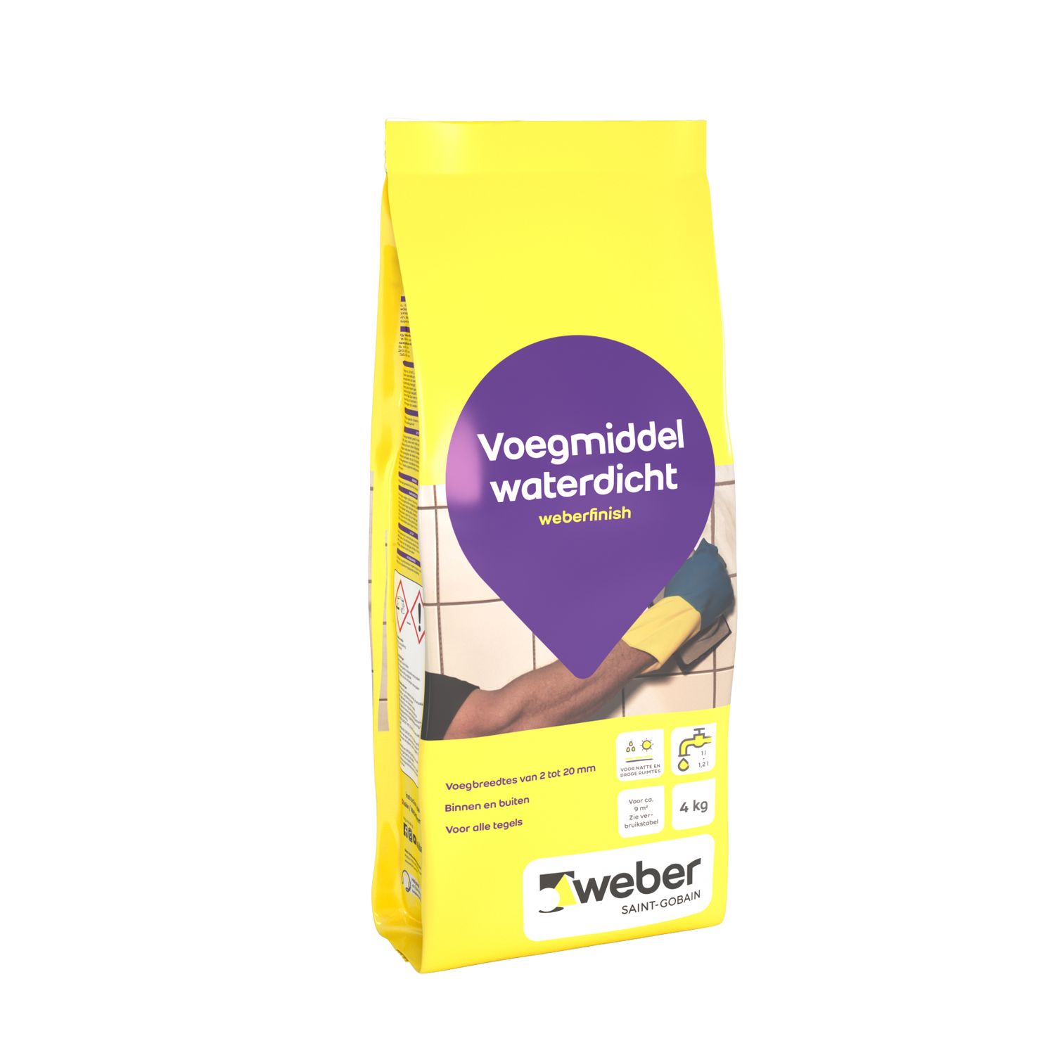 Saint Gobain Weber Weber Voegmiddel Waterdicht Grijs 4kg