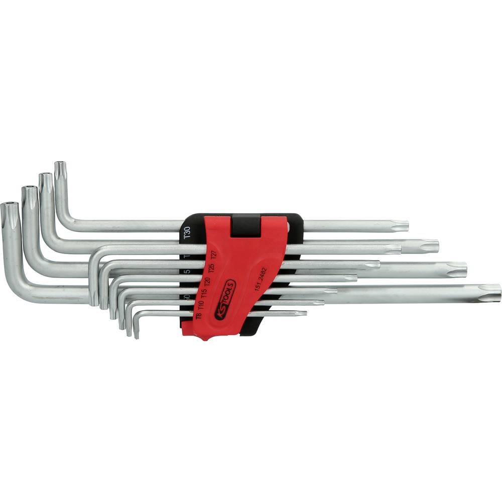 KS Tools 151.2482 Haakse schroevendraaierset TS 8, TS 10, TS 15, TS 20, TS 25, TS 27, TS 30, TS 40, TS 45, TS 50 10-delig