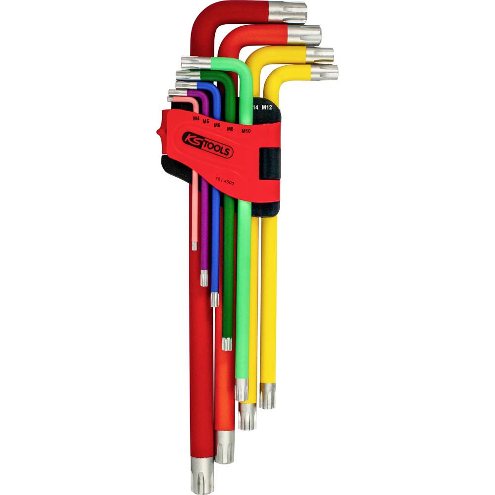 KS Tools 151.4500 RIBE Haakse schroevendraaierset 4 mm, 5 mm, 6 mm, 8 mm, 10 mm, 12 mm, 14 mm, 16 mm, 18 mm 9-delig