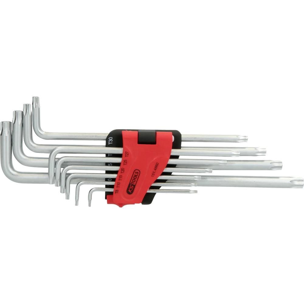 KS Tools 151.4860 TX Haakse schroevendraaierset T 8, T 10, T 15, T 20, T 25, T 27, T 30, T 40, T 45, T 50 10-delig