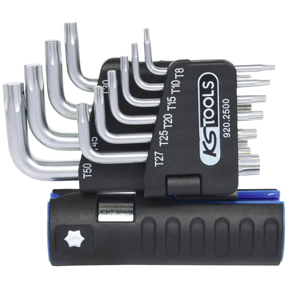 KS Tools 920.2500 TX Haakse schroevendraaierset T 8, T 10, T 15, T 20, T 25, T 27, T 30, T 40, T 45, T 50 10-delig