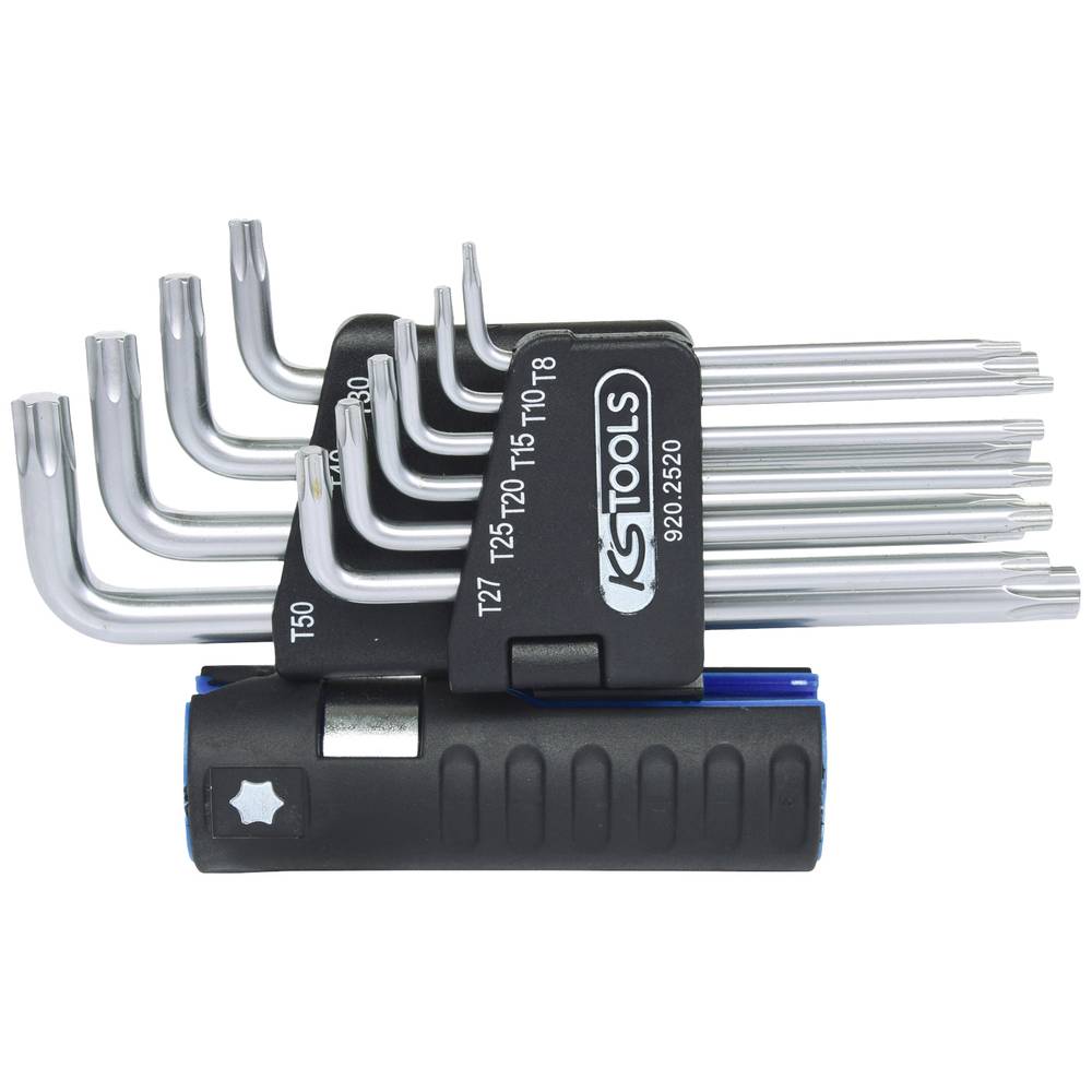 KS Tools 920.2520 TX Haakse schroevendraaierset T 8, T 10, T 15, T 20, T 25, T 27, T 30, T 40, T 45, T 50 10-delig
