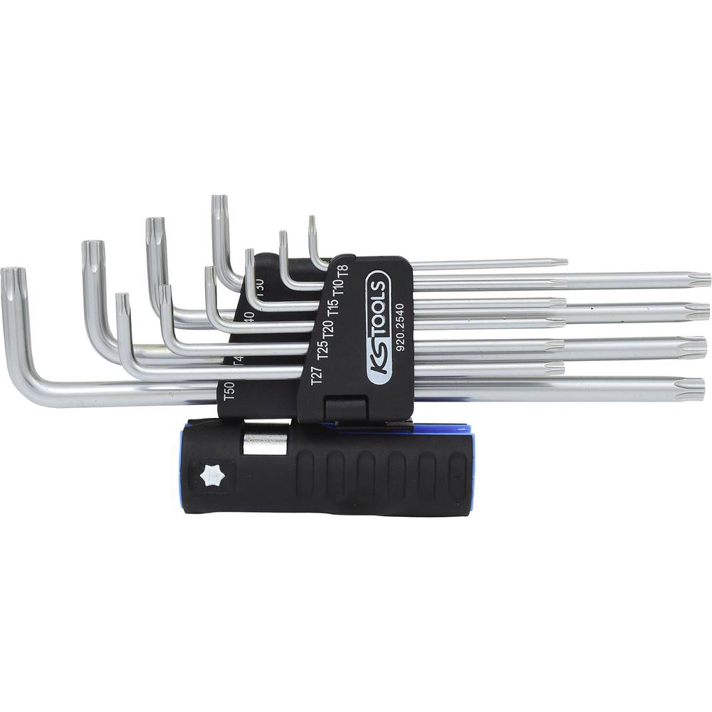 KS Tools 920.2540 TX Haakse schroevendraaierset T 8, T 10, T 15, T 20, T 25, T 27, T 30, T 40, T 45, T 50 10-delig