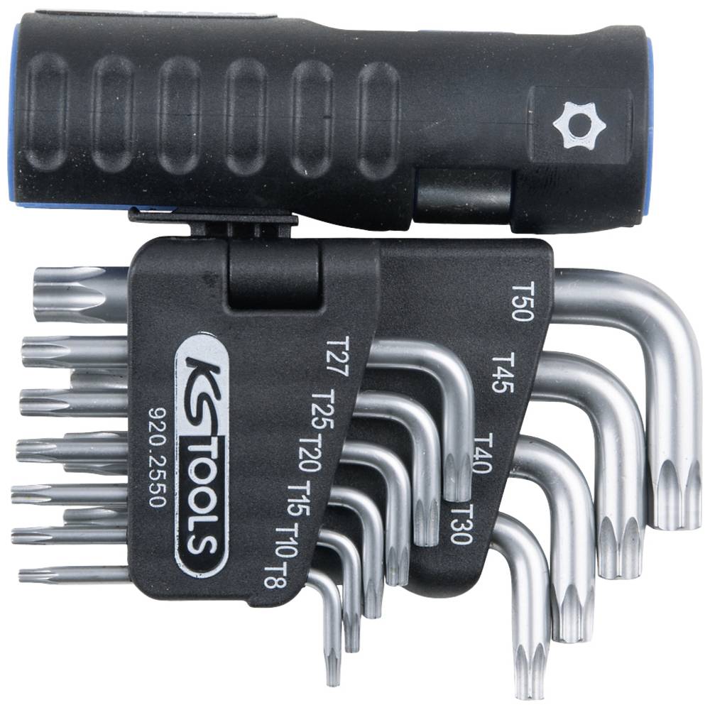 KS Tools 920.2550 TX Haakse schroevendraaierset TB 8, TB 10, TB 15, TB 20, TB 25, TB 27, TB 30, TB 40, TB 45, TB 50 10-delig