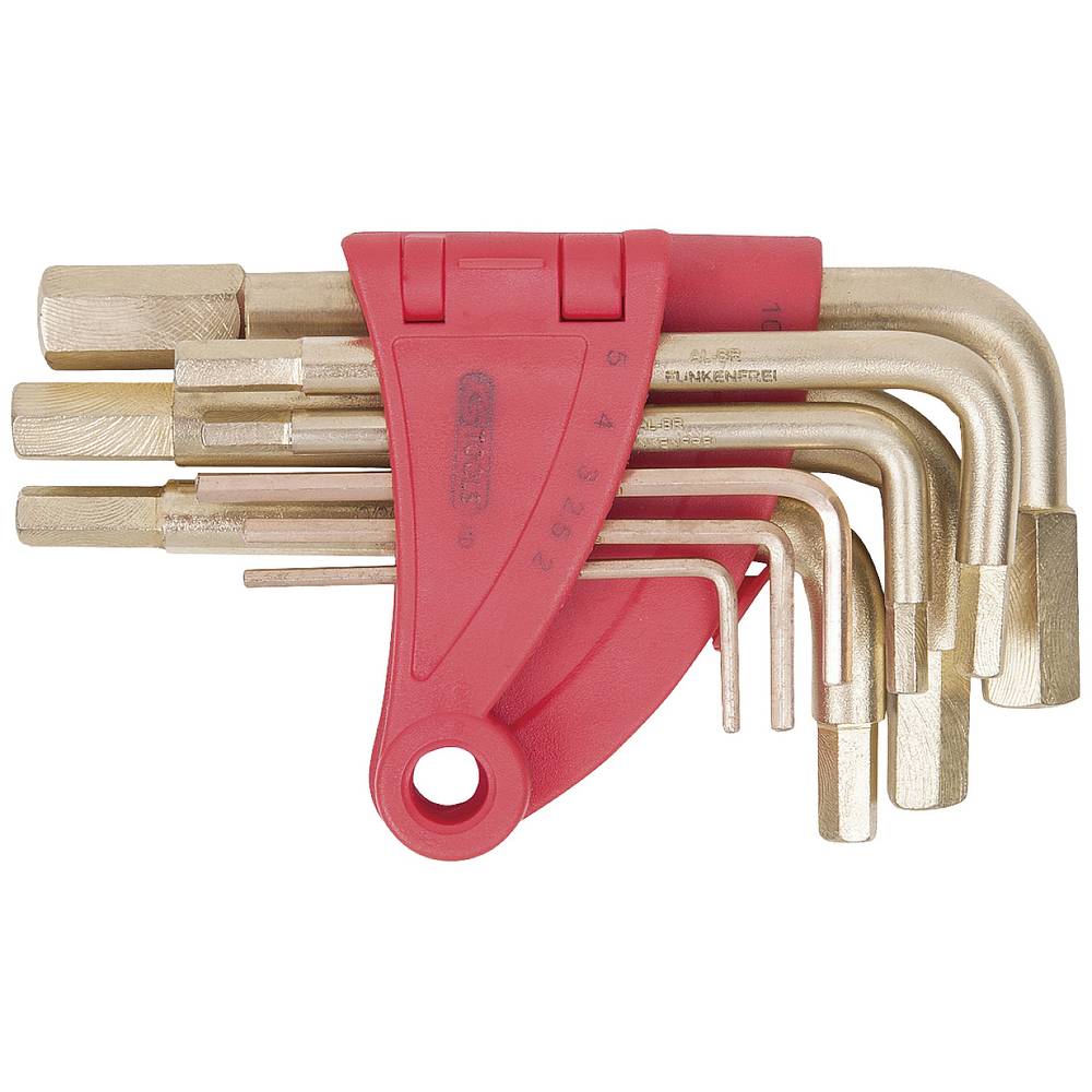 KS Tools 963.1512 Inbus Haakse schroevendraaierset 2 mm, 2.5 mm, 3 mm, 4 mm, 5 mm, 6 mm, 8 mm, 10 mm 8-delig