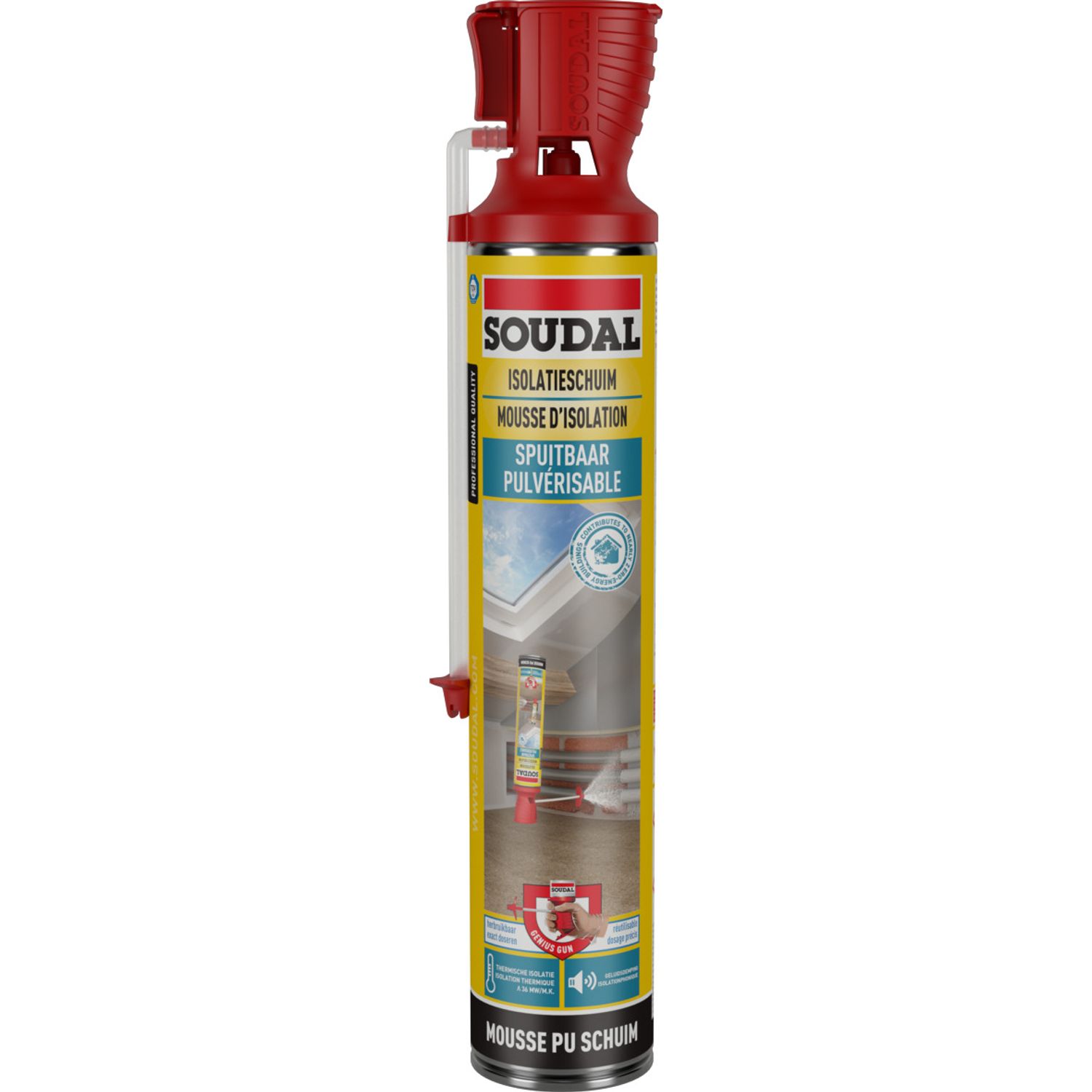 Soudal Spuitbaar Isolatieschuim Genius Gun 700ml
