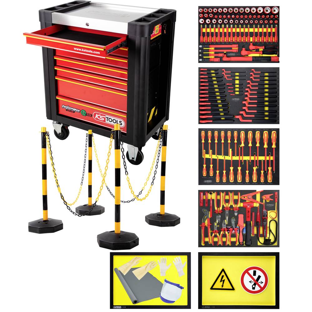 KS Tools 1176155 Werkplaatswagen Kleur (specifiek): Zwart, Rood