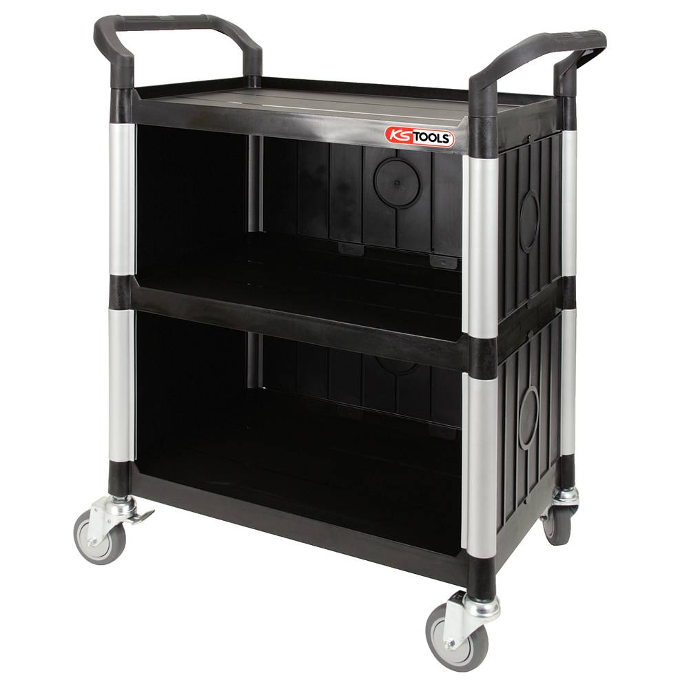KS Tools 800.0021 Servicewagen Kunststof Kleur (specifiek): Zwart-zilver