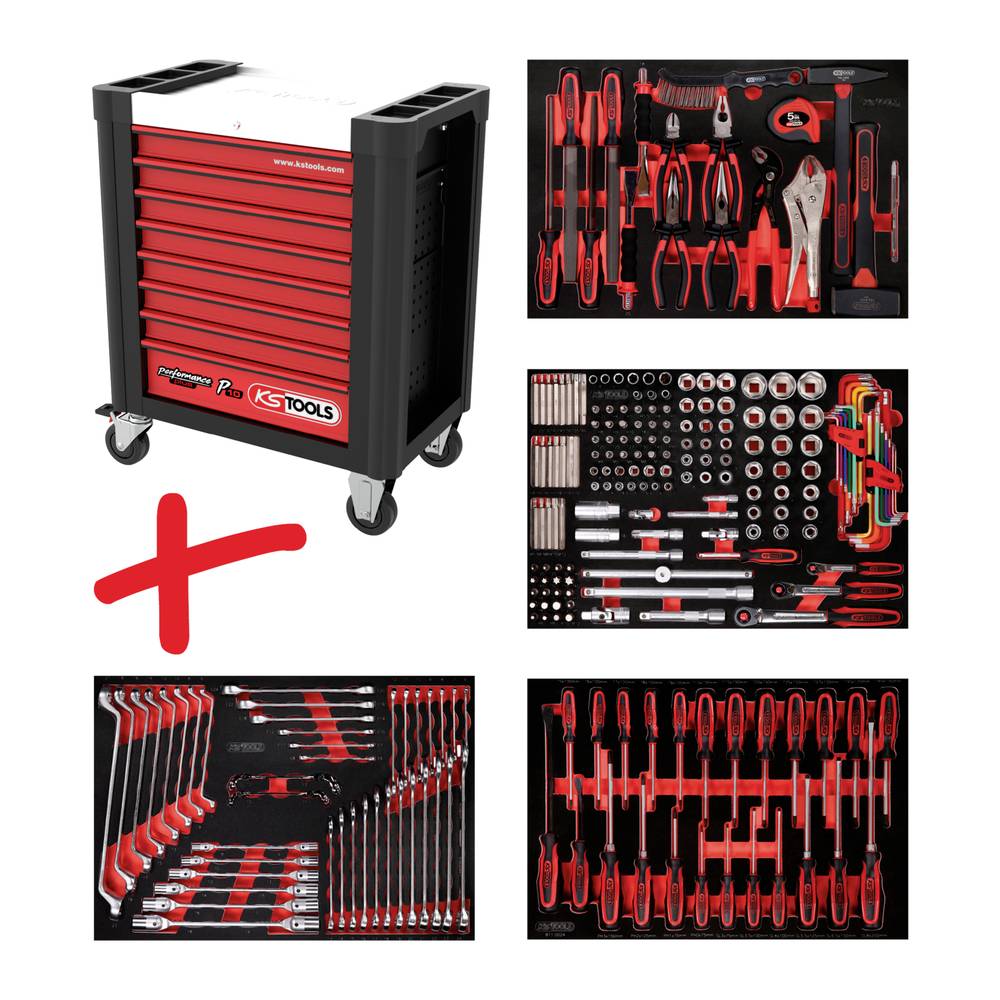 KS Tools 8104241 Werkplaatswagen Kleur (specifiek): Zwart, Rood