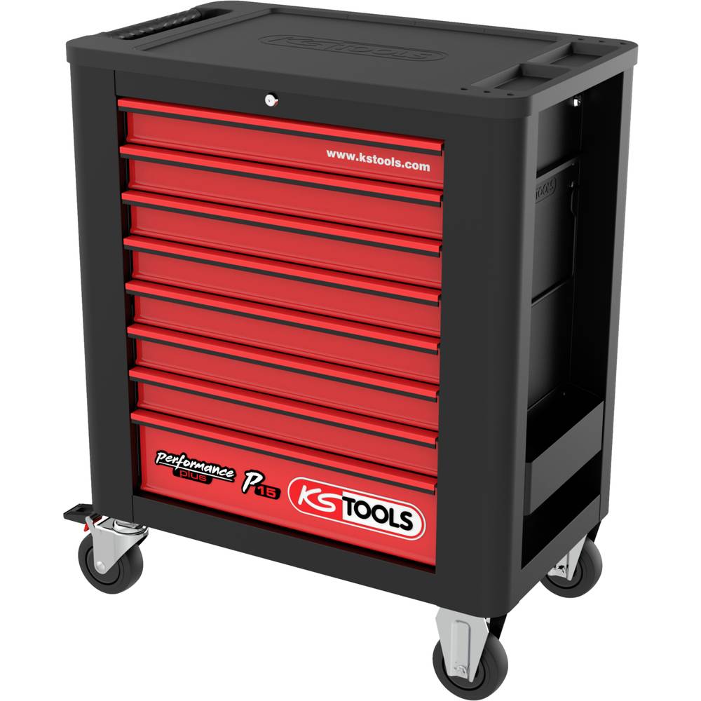 KS Tools 8731008 Werkplaatswagen Plaatstaal Kleur (specifiek): Zwart, Rood