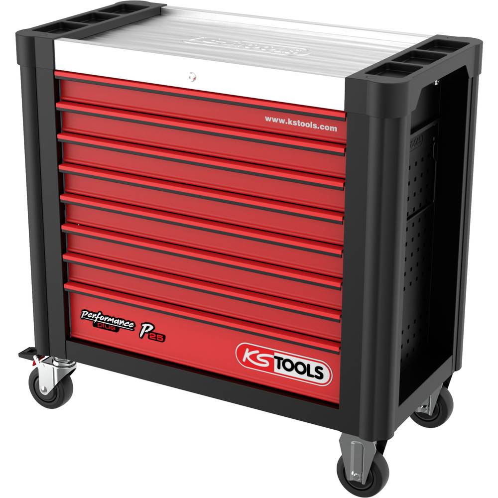 KS Tools 8733008 Werkplaatswagen Plaatstaal Kleur (specifiek): Zwart, Rood