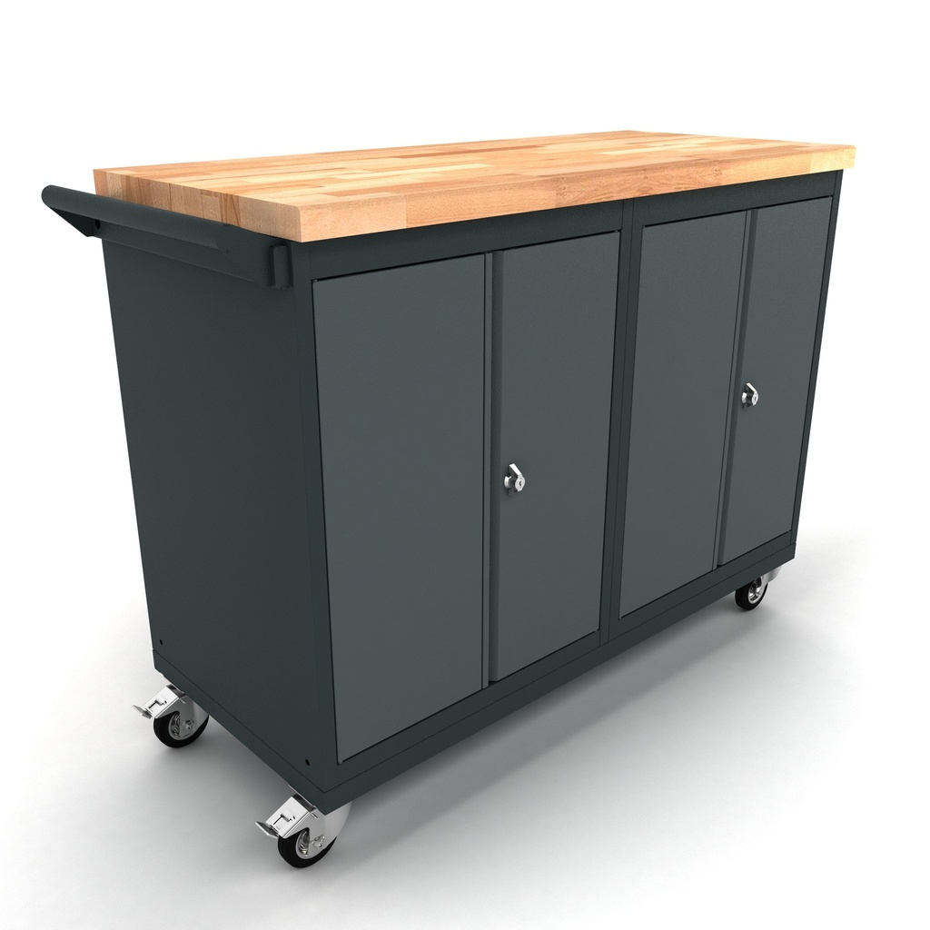 TOOLBOX4YOU Verrijdbare werkbank 2x 2 deuren kast