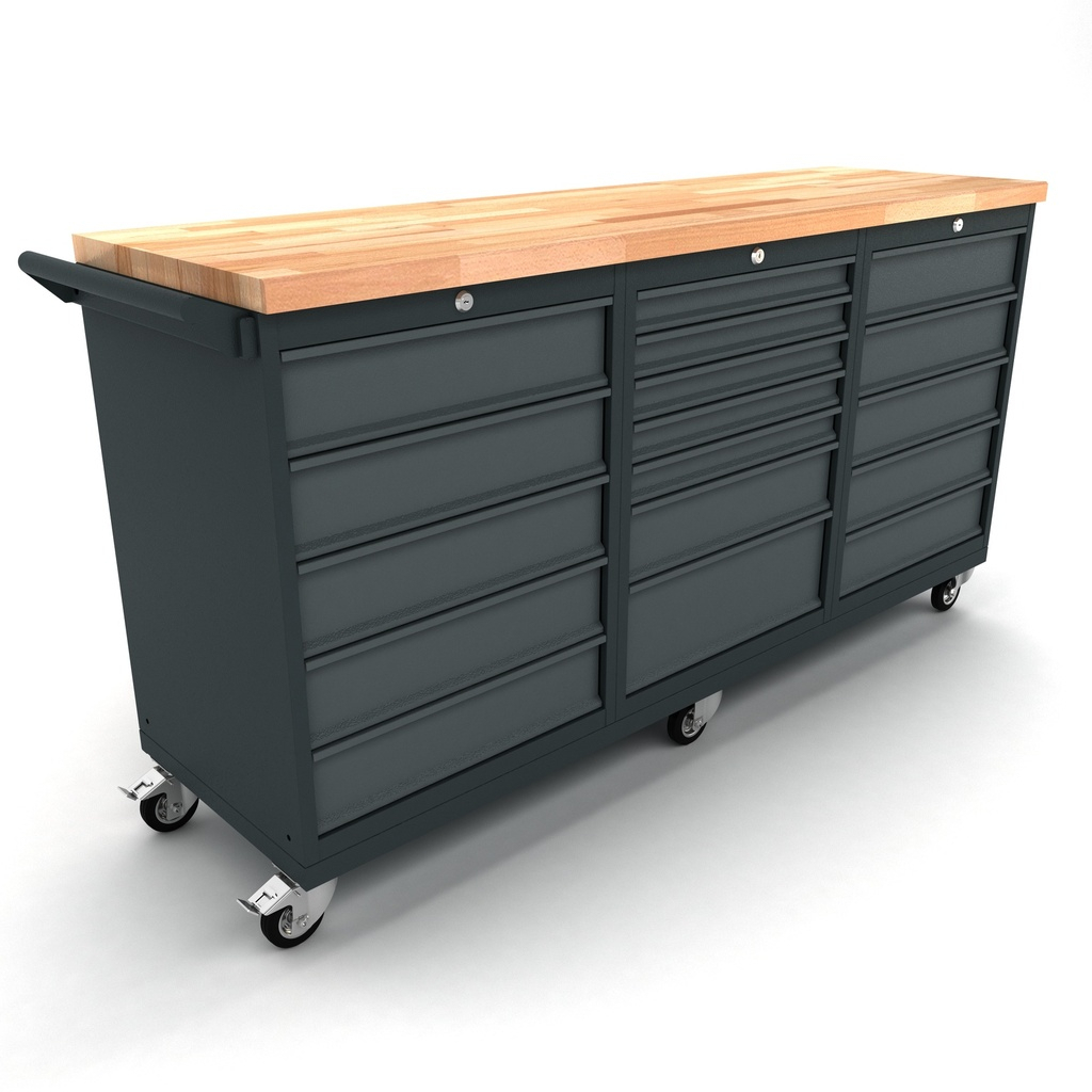 Bullram Werkbank mobiel 2x 5 en 1x 7 ladekast