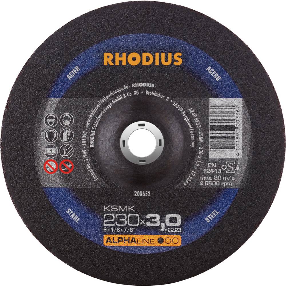 Rhodius KSMK 200652 Doorslijpschijfset 25 stuk(s) Staal