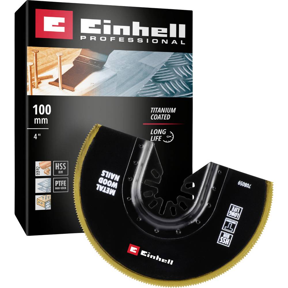 Einhell 708059 Sägeblatt halbr. BIM-TI 100mm Bimetaal Invalzaagblad 100 mm 1 stuk(s)