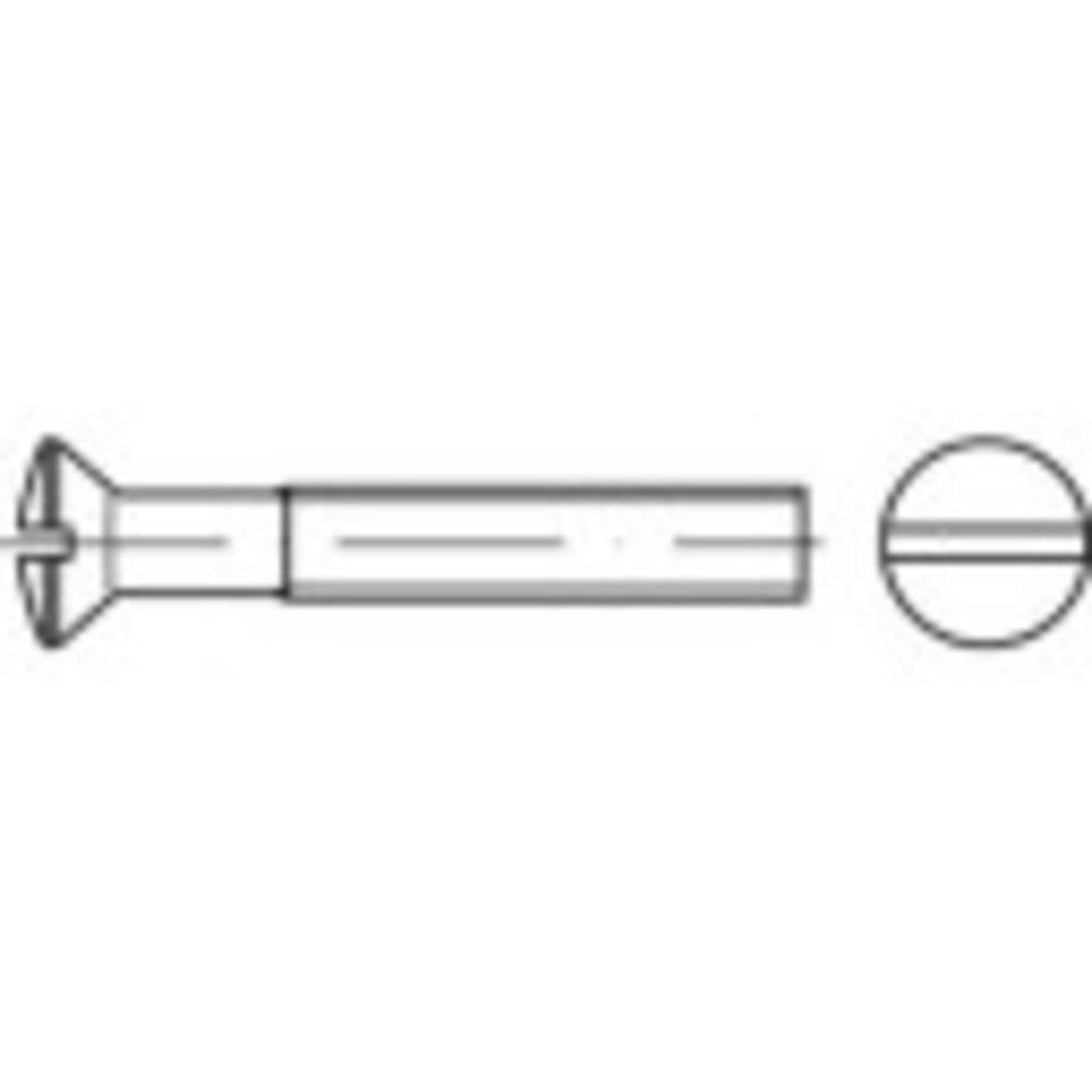 TOOLCRAFT 1065768 Bolverzonken schroeven M6 110 mm Sleuf DIN 964 RVS A2 50 stuk(s)