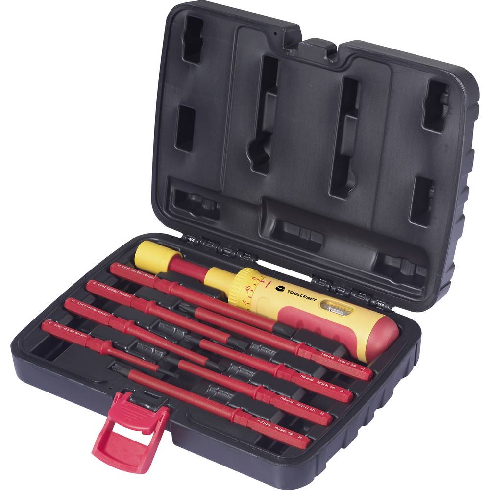 TOOLCRAFT 0.5-3 Nm Momentschroevendraaierset 9-delig VDE, Elektronica