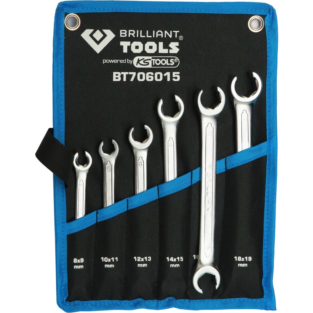 Brilliant Tools BT706015 BT706015 Leidingsleutelset Sleutelbreedte (metrisch) 8 - 19 mm