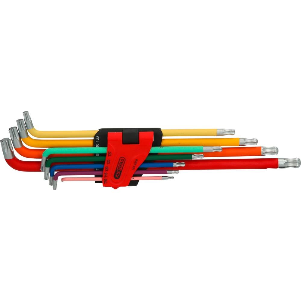 KS Tools 151.4530 TX Haakse schroevendraaierset T 10, T 15, T 20, T 25, T 27, T 30, T 40, T 45, T 50 9-delig