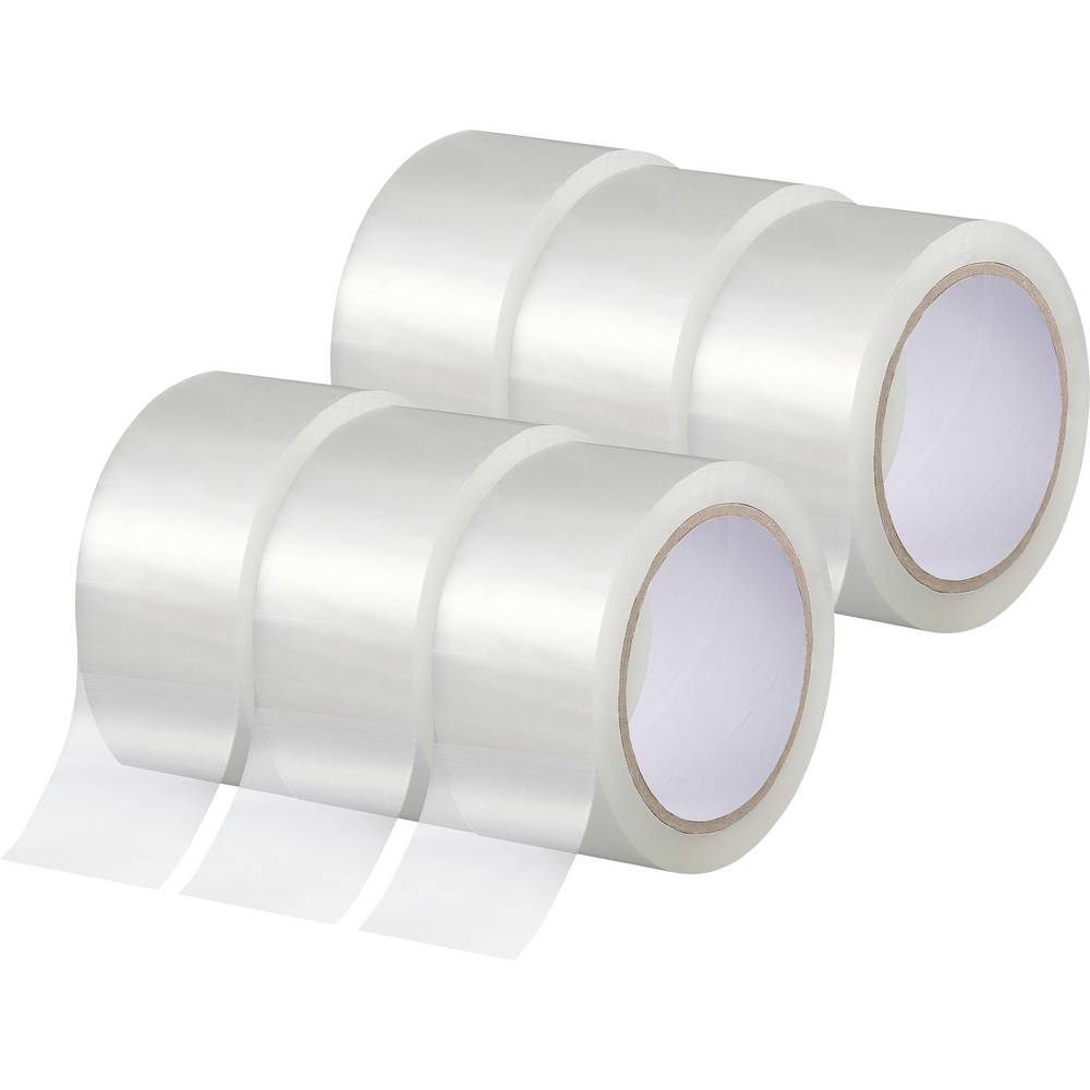 TOOLCRAFT TO-10187127 Pakband Transparant (l x b) 66 m x 50 mm 6 stuk(s)