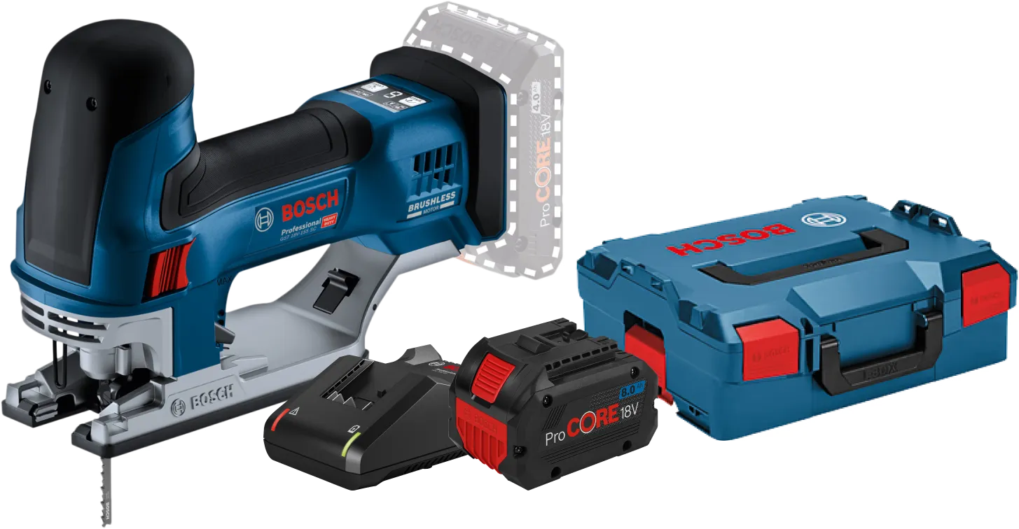 Bosch Professional GST 18V-155 SC 8,0 Ah ProCORE Accu Starterspakket