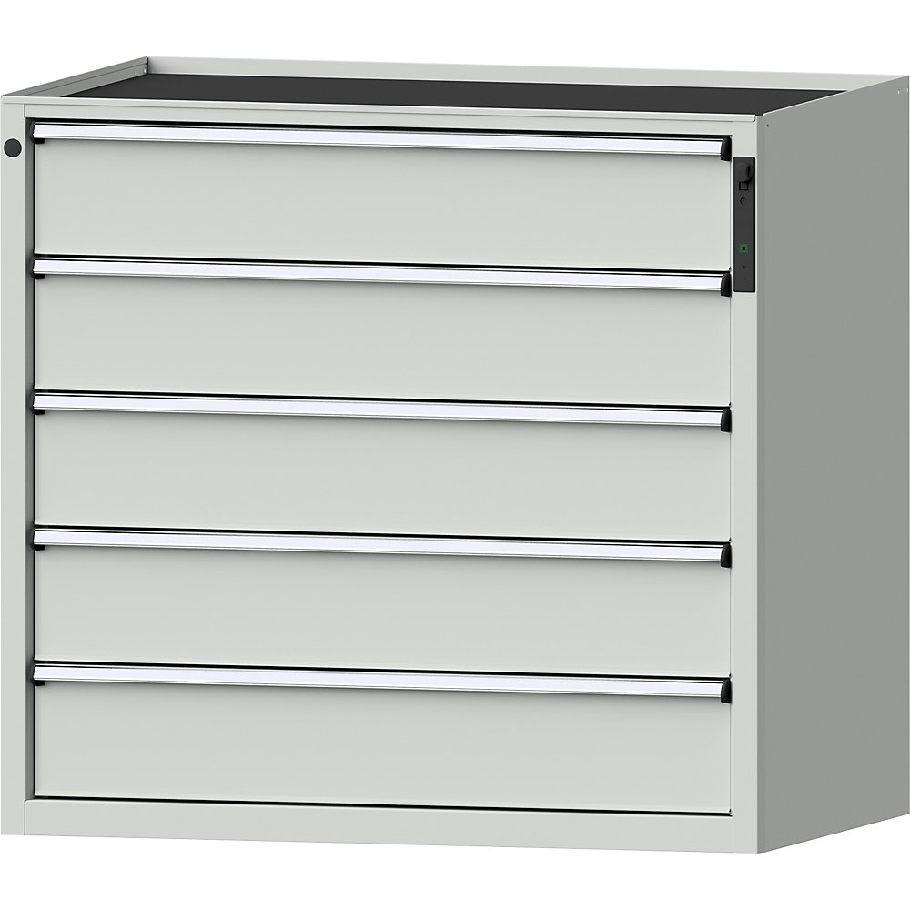 ANKE Ladekast, NFC-SLOT, 5 x 180 mm lades, h x b x d 980 x 1060 x 675 mm, grijs