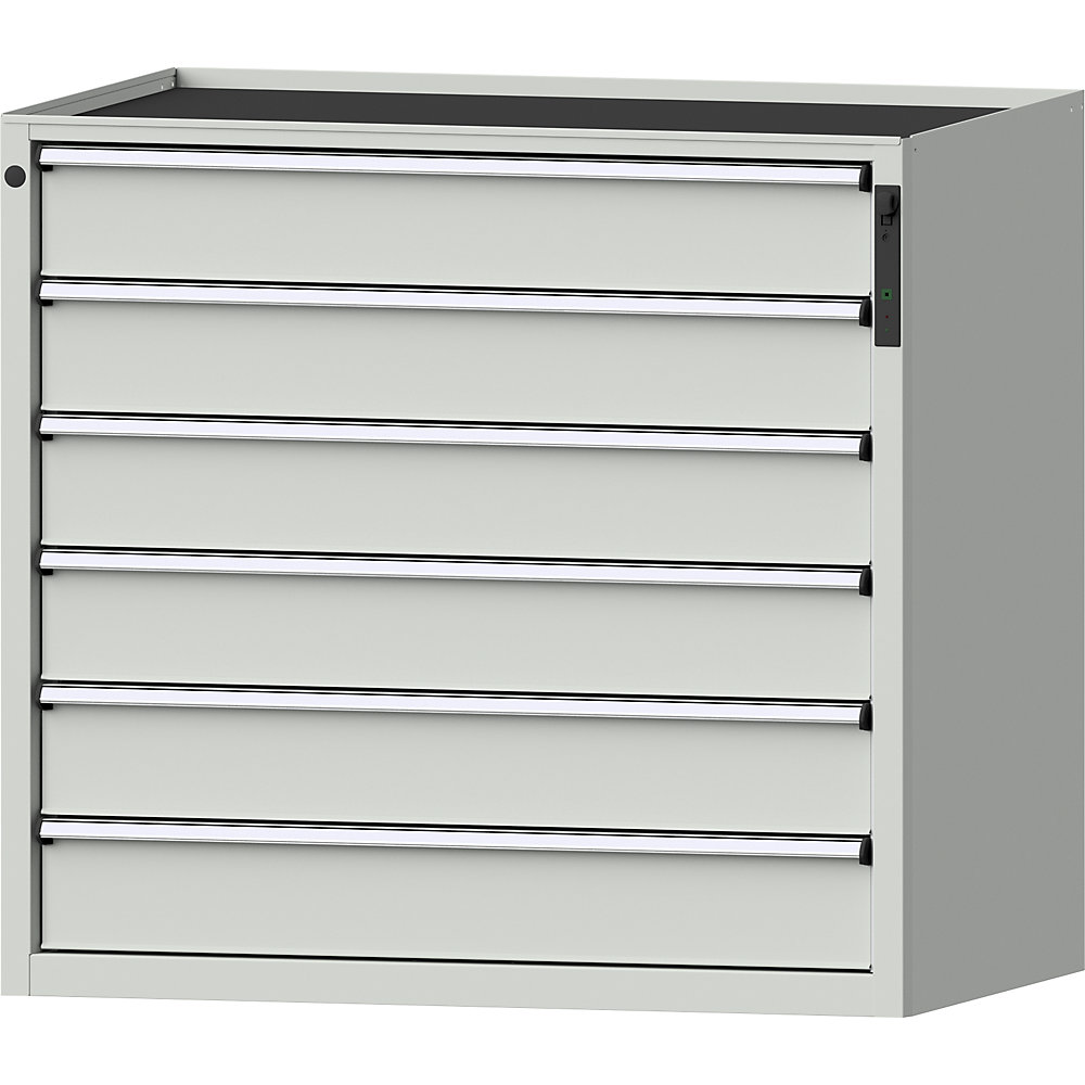 ANKE Ladekast, NFC-SLOT, 6 x 150 mm laden, h x b x d 980 x 1060 x 675 mm, grijs