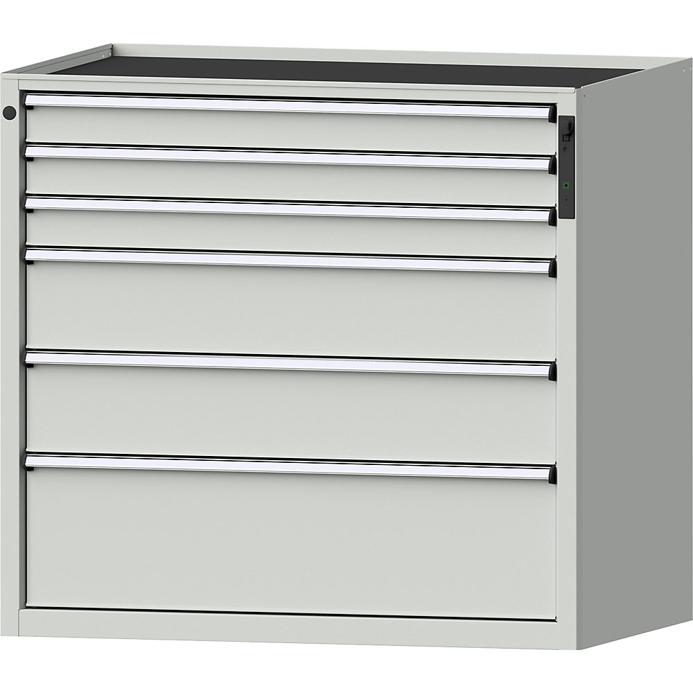 ANKE Ladekast, NFC-SLOT, 6 laden, h x b x d 980 x 1060 x 675 mm, grijs