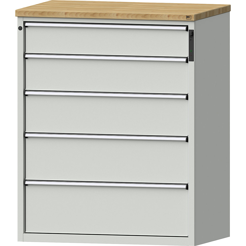 ANKE Ladekast, NFC-SLOT, 5 laden, h x b x d 1320 x 1065 x 685 mm, grijs