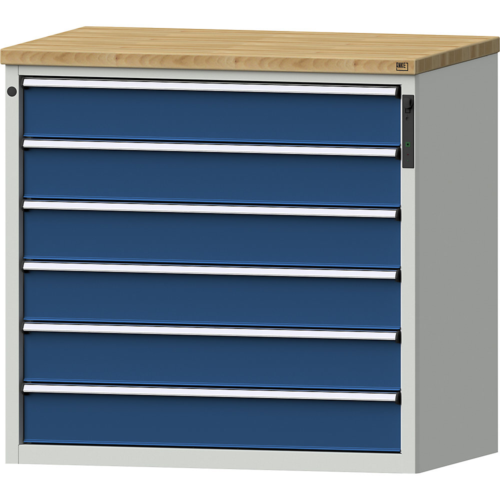 ANKE Ladekast, NFC-SLOT, 6 x 150 mm laden, h x b x d 1020 x 1065 x 685 mm, blauw