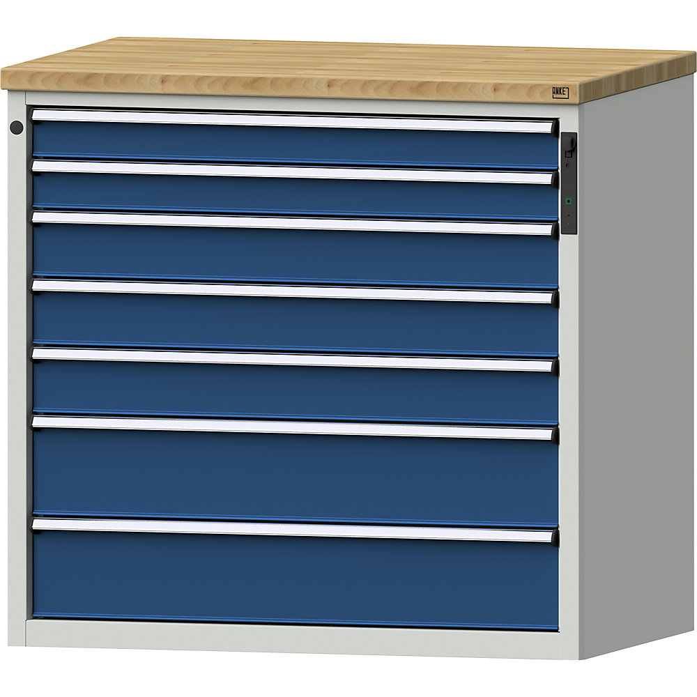 ANKE Ladekast, NFC-SLOT, 7 laden, h x b x d 1020 x 1065 x 685 mm, blauw