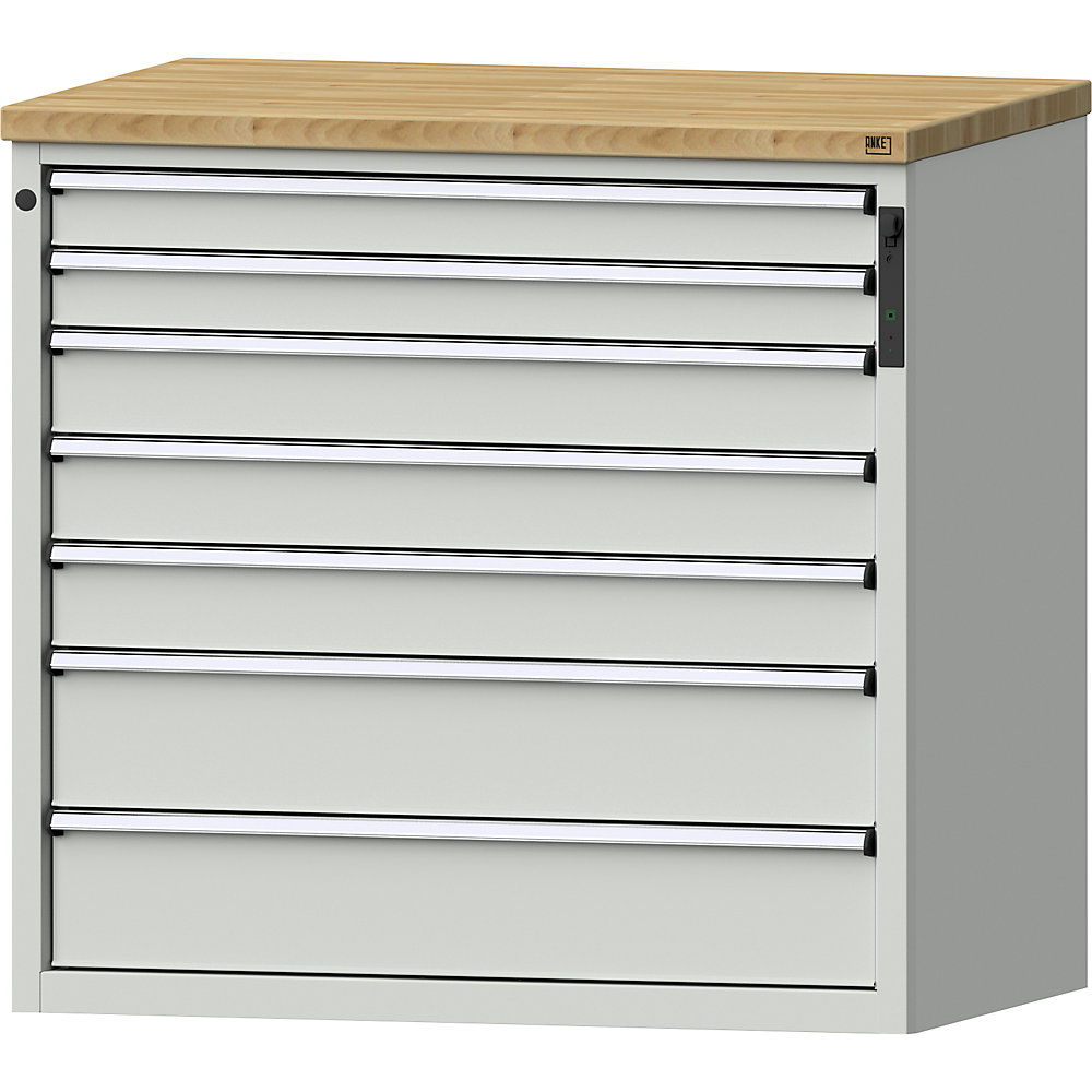 ANKE Ladekast, NFC-SLOT, 7 laden, h x b x d 1020 x 1065 x 685 mm, grijs