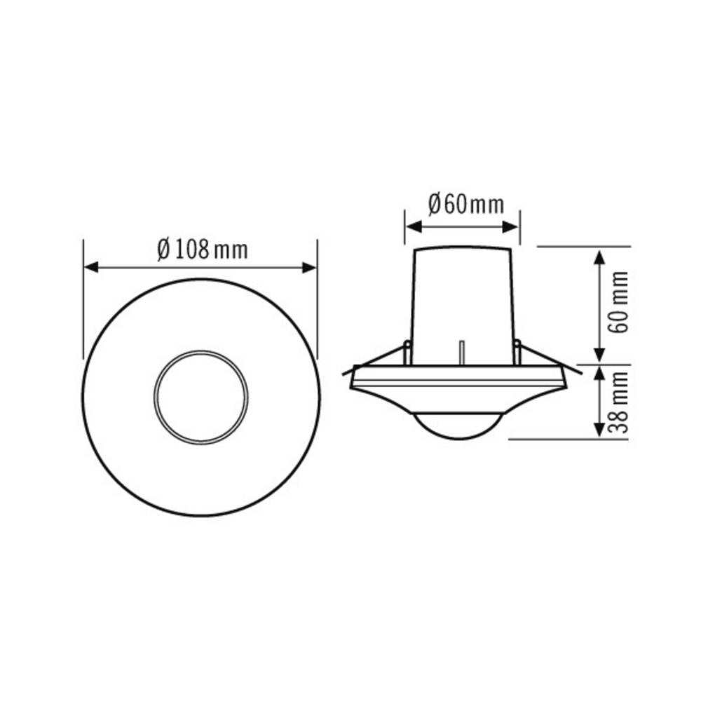 ESYLUX EP10428821 Aanwezigheidsmelder (plafond) Wit