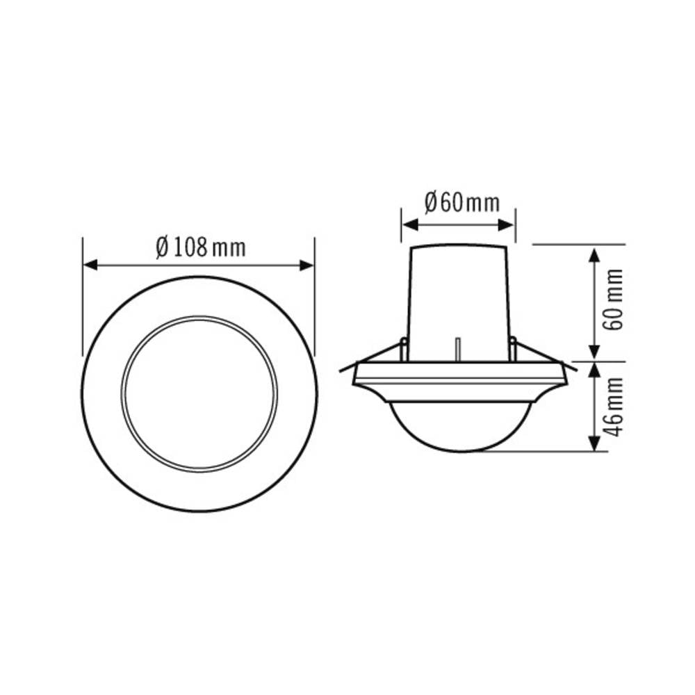 ESYLUX EP10428838 Aanwezigheidsmelder (plafond) Wit