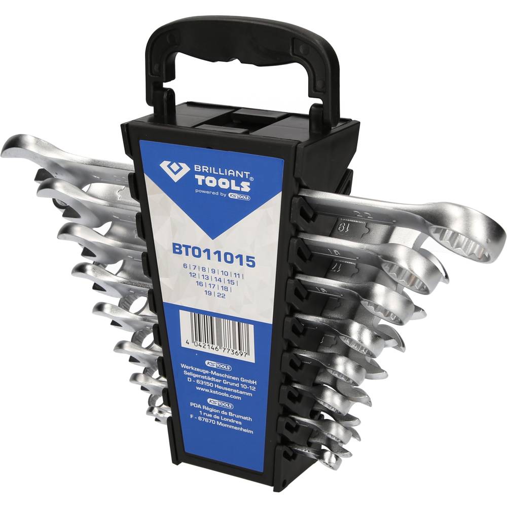 Brilliant Tools BT011015 BT011015 Ring-steeksleutelset Sleutelbreedte (metrisch) 8 - 53 mm