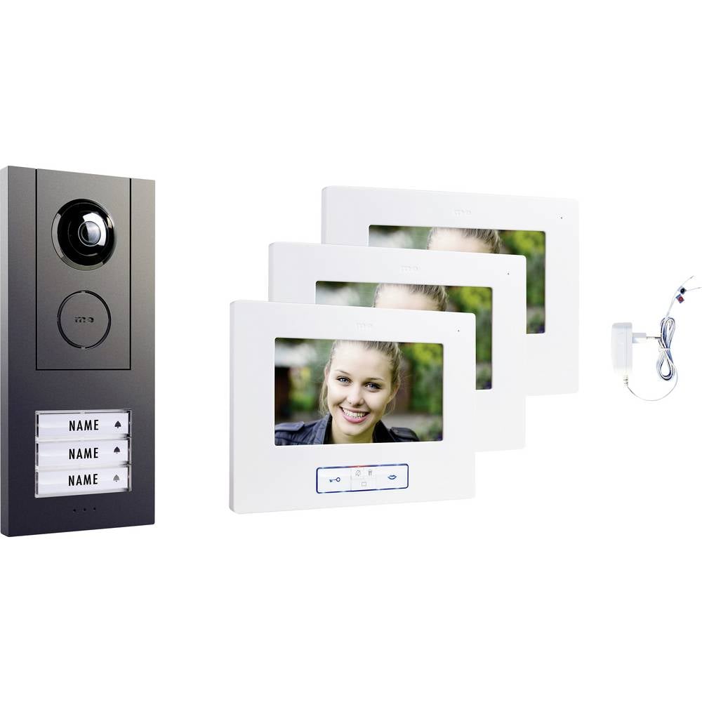 M-e modern-electronics VD ALU 6730 A Video-deurintercom Wit, Antraciet