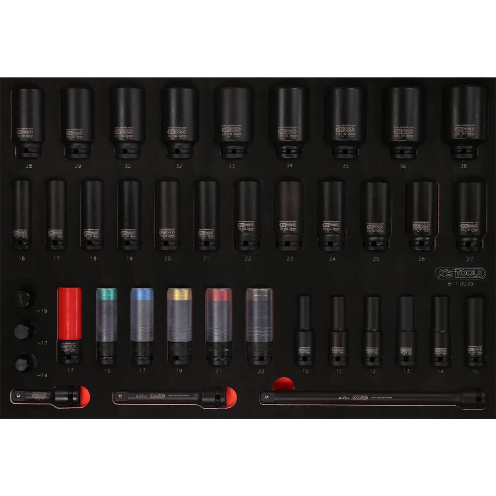 KS Tools 811.0039 811.0039 Verwisselbare koppen 1/2 39-delig
