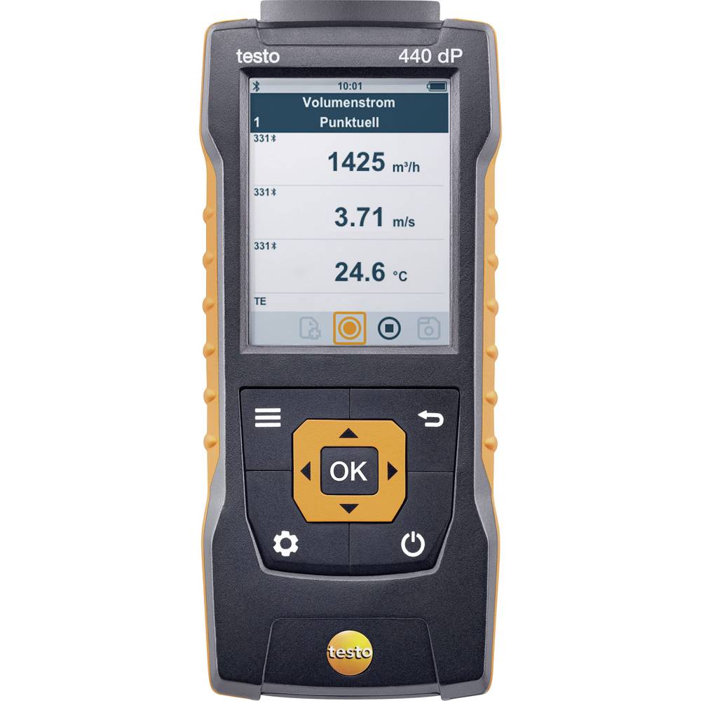 Testo 440 dP Gasdrukmeter Luchtdruk, Verlichtingssterkte, Koolstofdioxide, Temperatuur, Windkracht -150 - +150 hPa