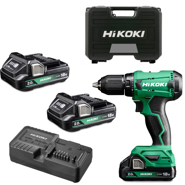 HiKOKI DS18DAWCZ 18V Li-ion Accu Boor-schroefmachine Set (2x2,0Ah) In Koffer