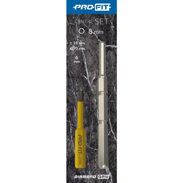 ProFit DDC1DDSET Click&Drill'Heavy Duty'Geleidepen Met 6 Mm Diamond Dry Boor