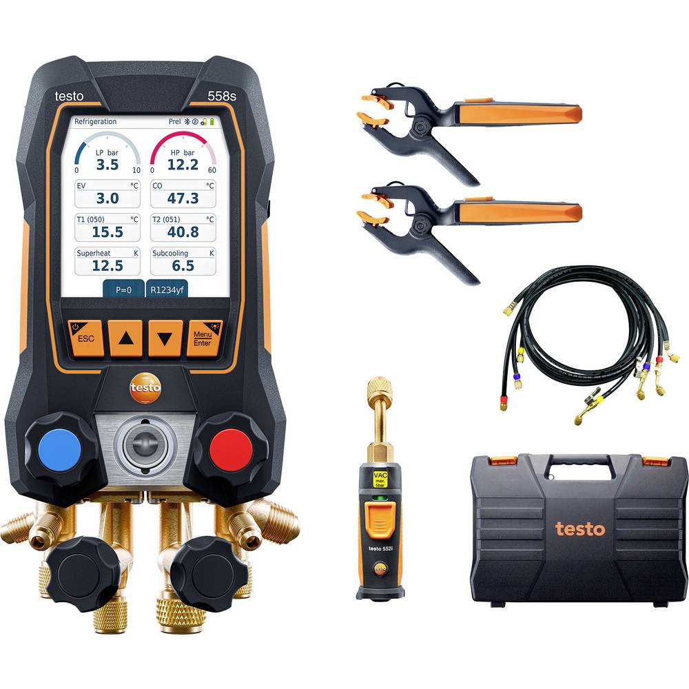 Testo 558s Smart vacuümset Met vulslangset