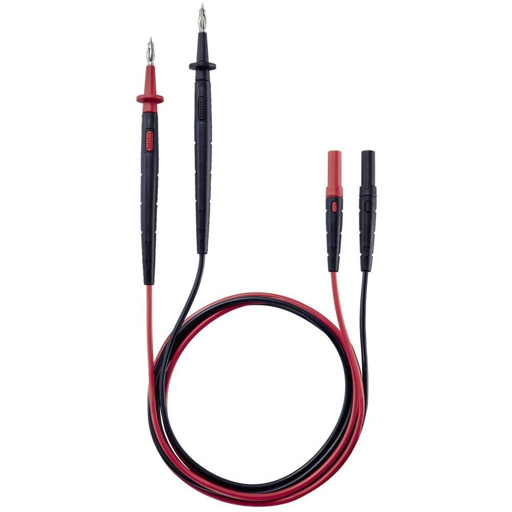 Testo 0590 0012 Veiligheidsmeetsnoerenset Stekker 4 mm Testpunt, Banaanstekker 4 mm 1.25 m Zwart, Rood 1 stuk(s)