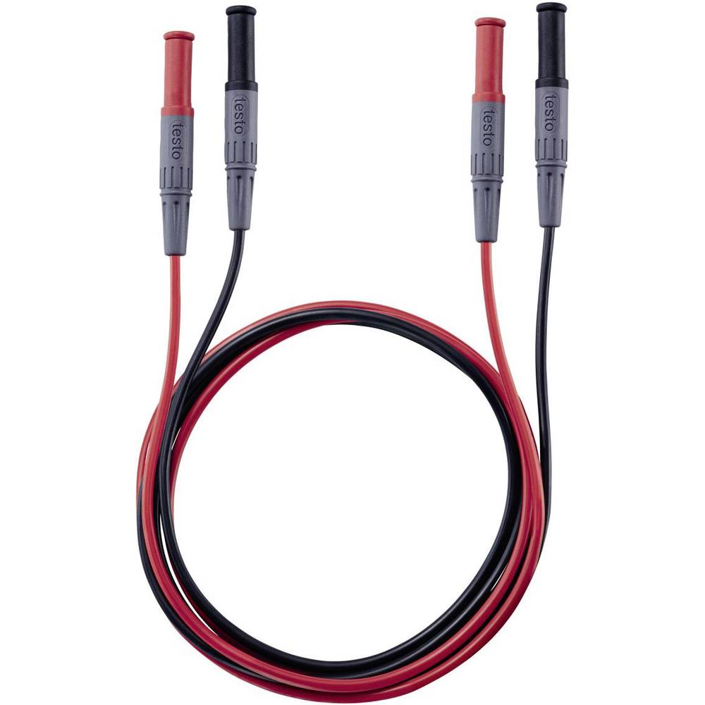 Testo 0590 0013 Veiligheidsmeetsnoerenset Stekker 4 mm Stekker 4 mm 1.00 m Zwart, Rood 1 stuk(s)