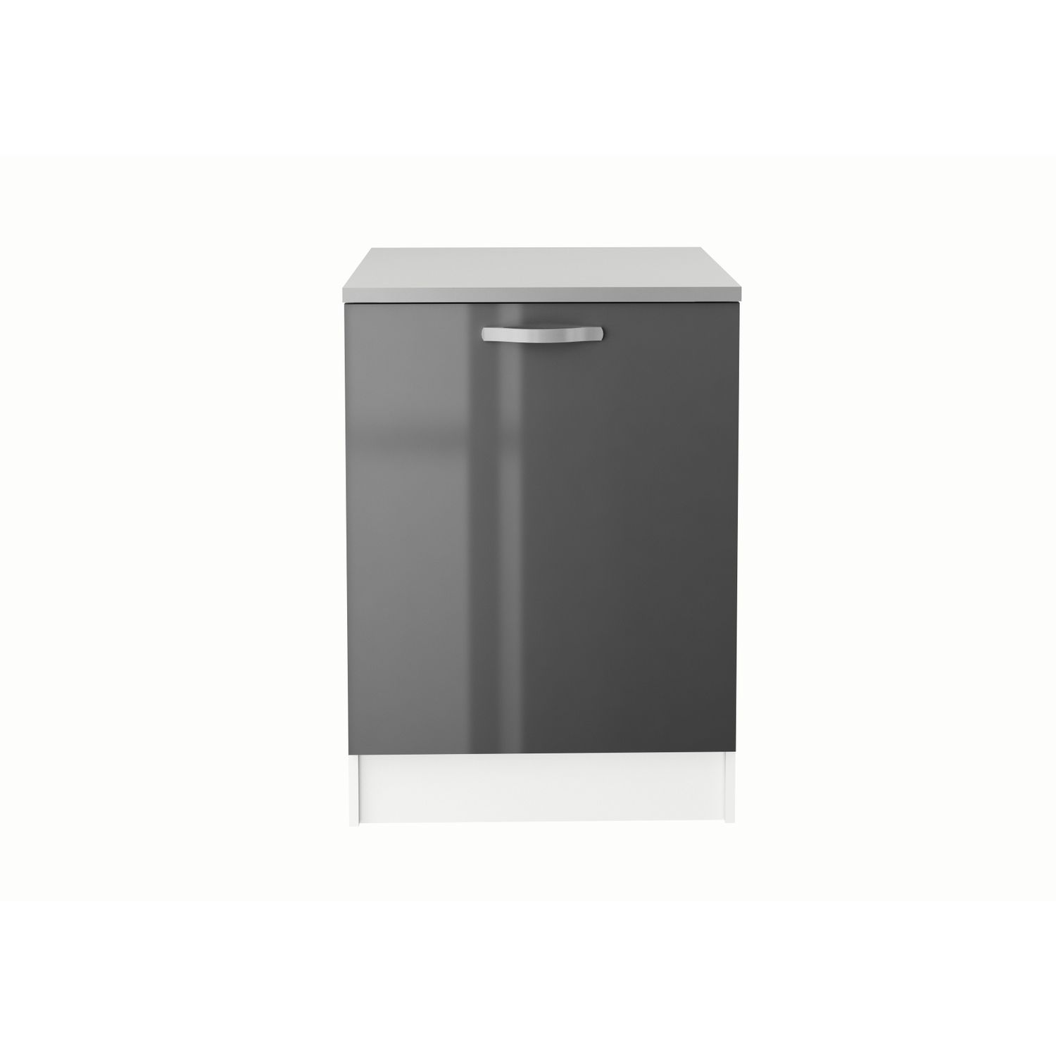 Praxis Onderkast Keuken Delice 60cm 1 Deur Hoogglans Grijs